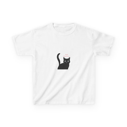 Cute Cat Kids T-Shirt, Funny Cat Tee, Pet Lover Gift, Children's Cotton Tee, Birthday Gift, Animal Lover Tee