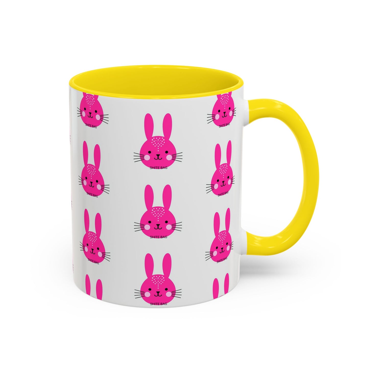 Cute Sweary Bunny Accent Coffee Mug - Fun Kitchen Decor, Coffee Lover's Cup