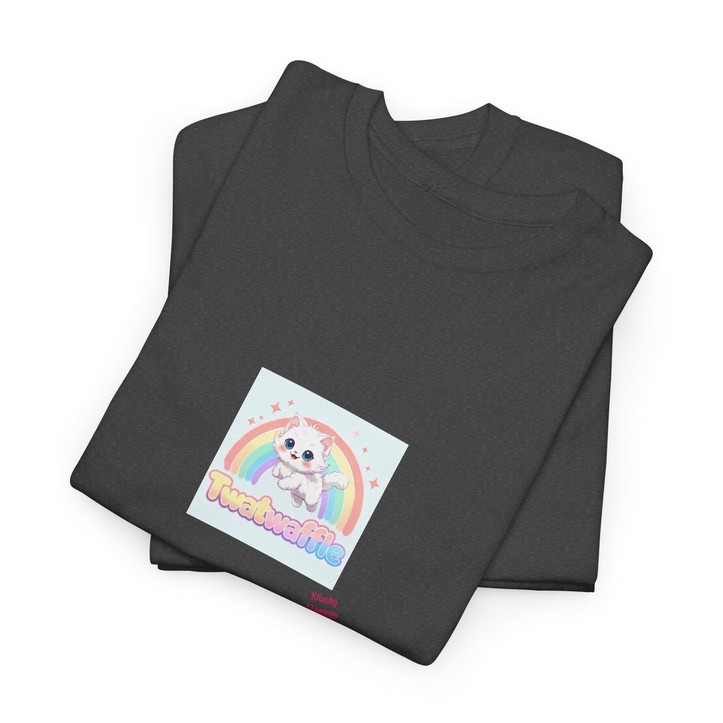 Cute but Rude Kitten Unisex Heavy Cotton Tee, Cute Pet Lover Shirt, Casual Everyday Wear, Animal [...]