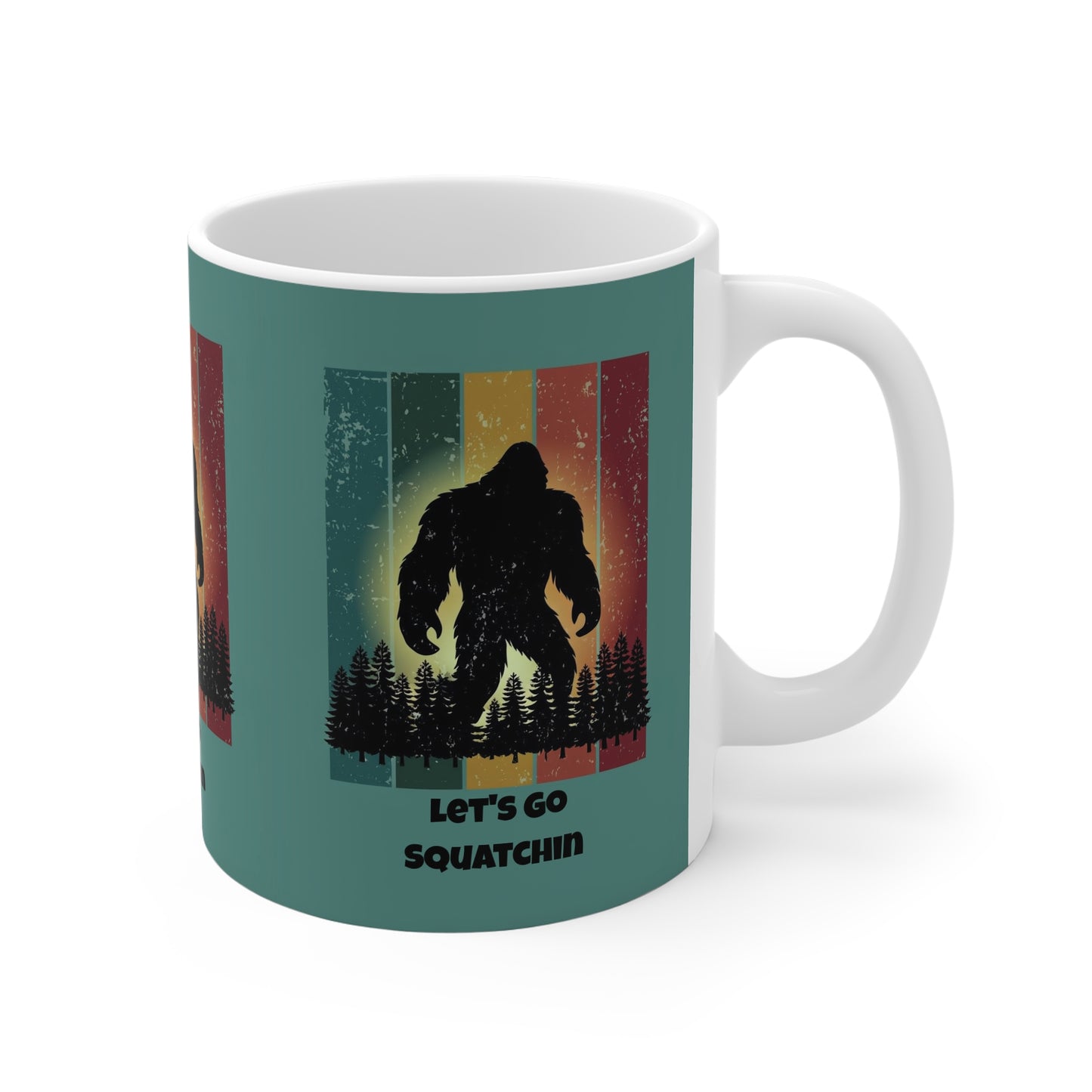 Let's Go Squatchin' Mug, Bigfoot Coffee Cup, Sasquatch Lover Gift, Nature Enthusiast Drinkware, Adventure Tea Mug