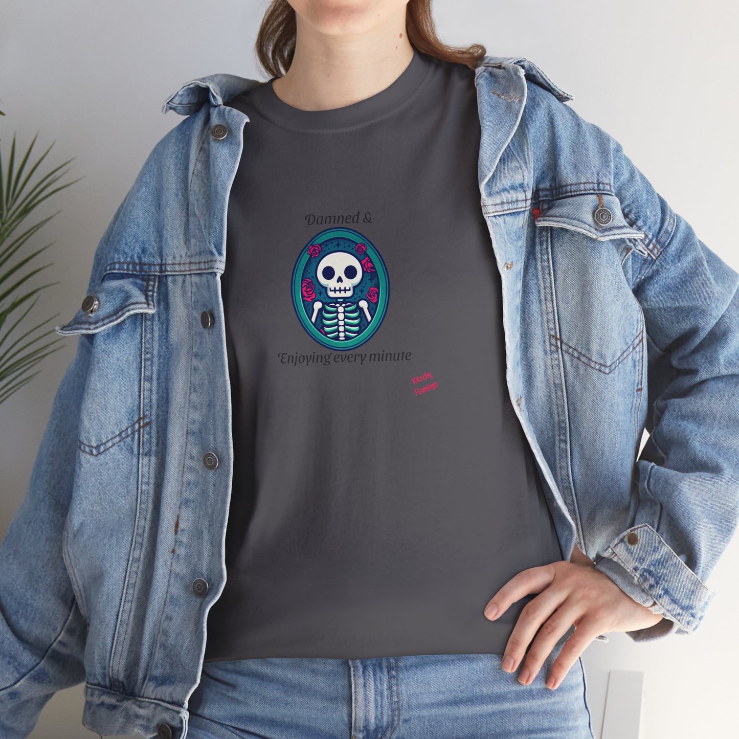 Skeleton Vibes Unisex Heavy Cotton Tee - Perfect for Halloween, Casual Wear, Gifts, Parties, and Trendy Outfits