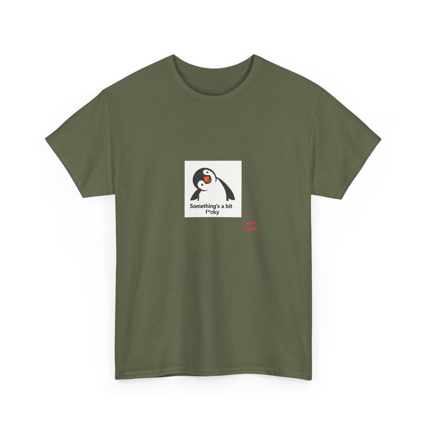 Penguin Graphic Unisex Heavy Cotton Tee | Cute Animal Shirt for Every Day, Animal Lover Gift, Fun Casual Wear, Funny, Humour