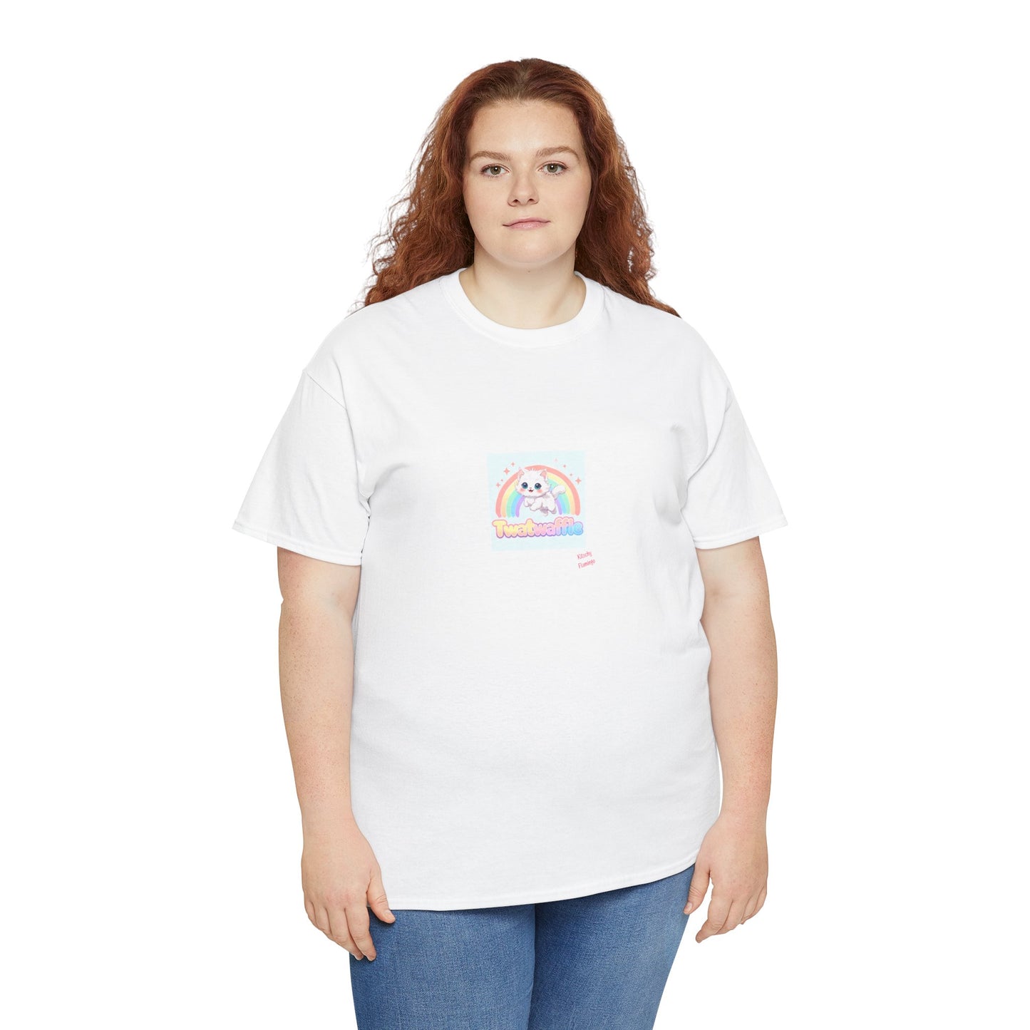 Cute but Rude Kitten Unisex Heavy Cotton Tee, Cute Pet Lover Shirt, Casual Everyday Wear, Animal [...]