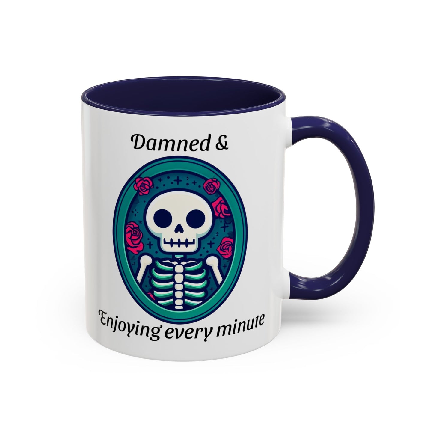 Skeleton Themed Accent Coffee Mug for Halloween Lovers - Perfect Gift for Spooky Season, Unique Mug, Gothic Decor, Coffee Lovers, Gift Idea