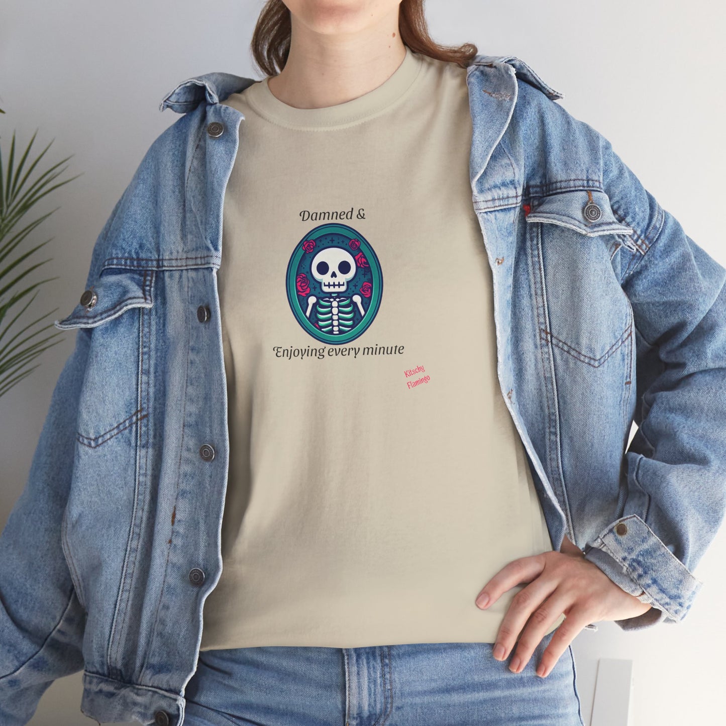 Skeleton Vibes Unisex Heavy Cotton Tee - Perfect for Halloween, Casual Wear, Gifts, Parties, and Trendy Outfits