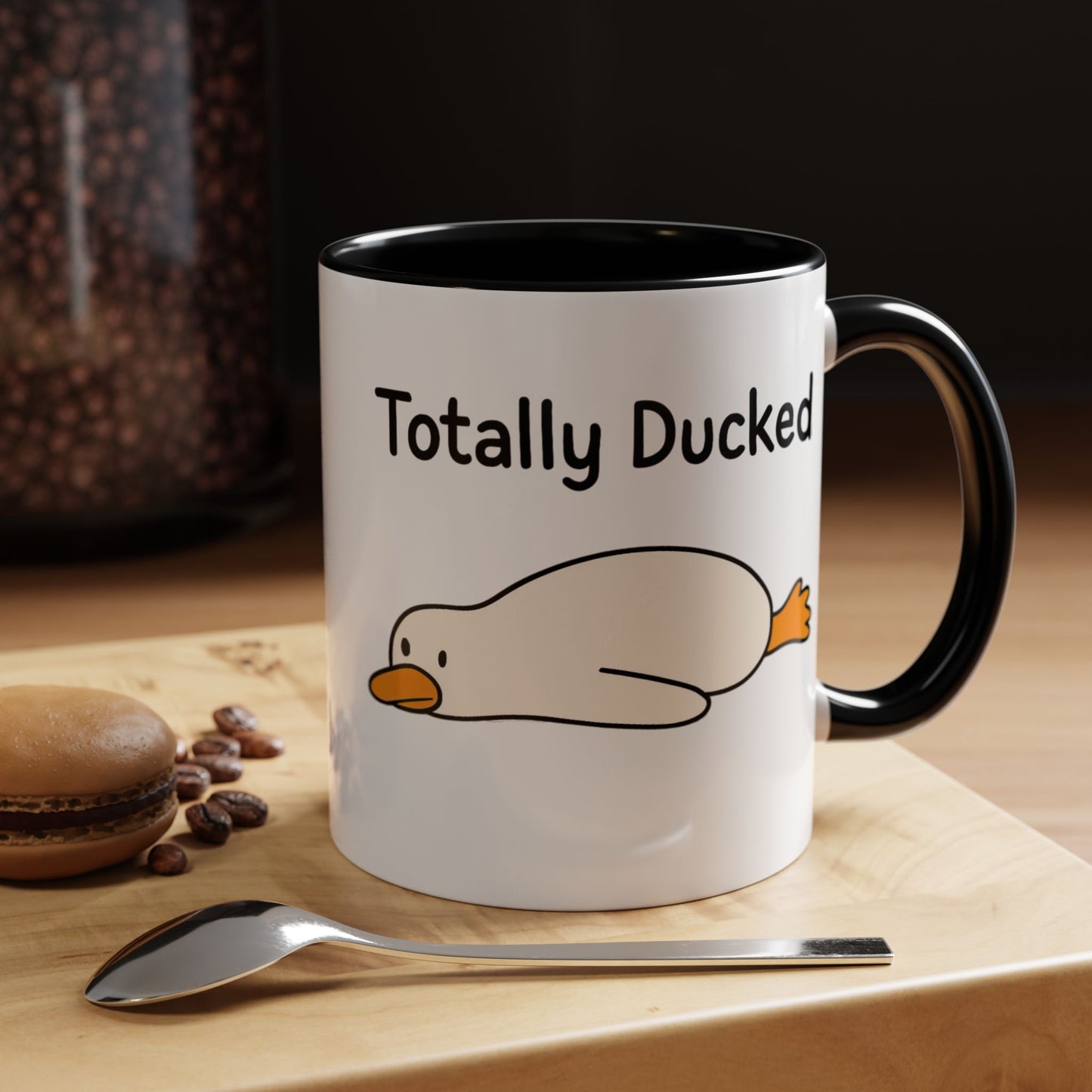 Totally Ducked Coffee Mug, Funny Mug, Quirky Gift, Duck Lover Gift, Humorous Kitchenware, Coffee Tea Mug