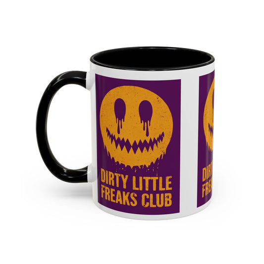 Halloween Coffee Mug, Dirty Little Freaks Club Mug, Novelty Beverage Cup, Perfect for Spooky Season, Unique Gift