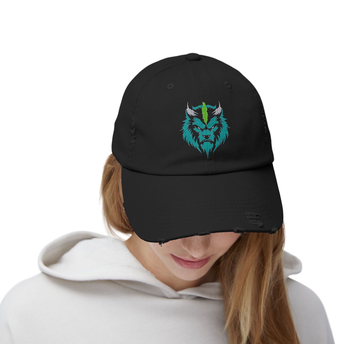 Unisex Distressed Cap with Werewolf Design, Cool Casual Cap for Everyday Wear, Unique Gift for Him/Her, Trendy Streetwear, Perfect [...]