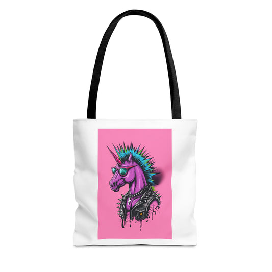 Punky Unicorn Tote Bag, Colourful Canvas Bag for Art Lovers, Perfect Gift for Birthdays, Pride, and Everyday Use