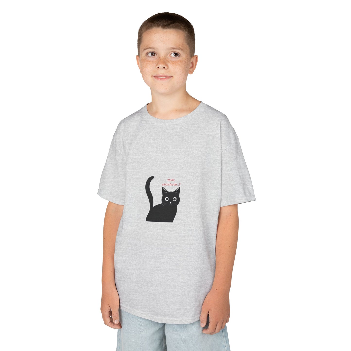 Cute Cat Kids T-Shirt, Funny Cat Tee, Pet Lover Gift, Children's Cotton Tee, Birthday Gift, Animal Lover Tee