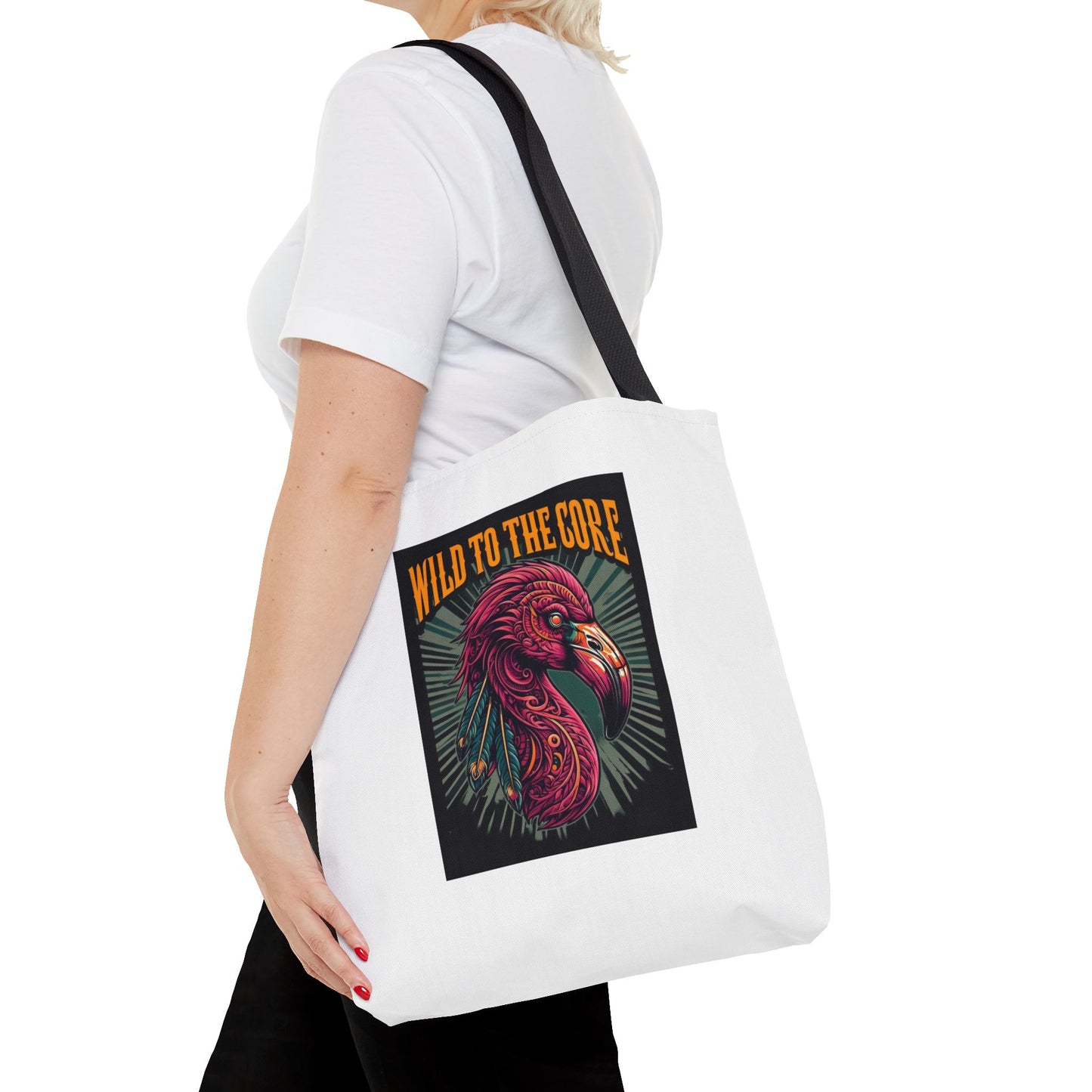 Wild FlamingoTote Bag, Eco-Friendly Shopping Tote, Unique Gift, Trendy Handbag, Wild to the Core Design