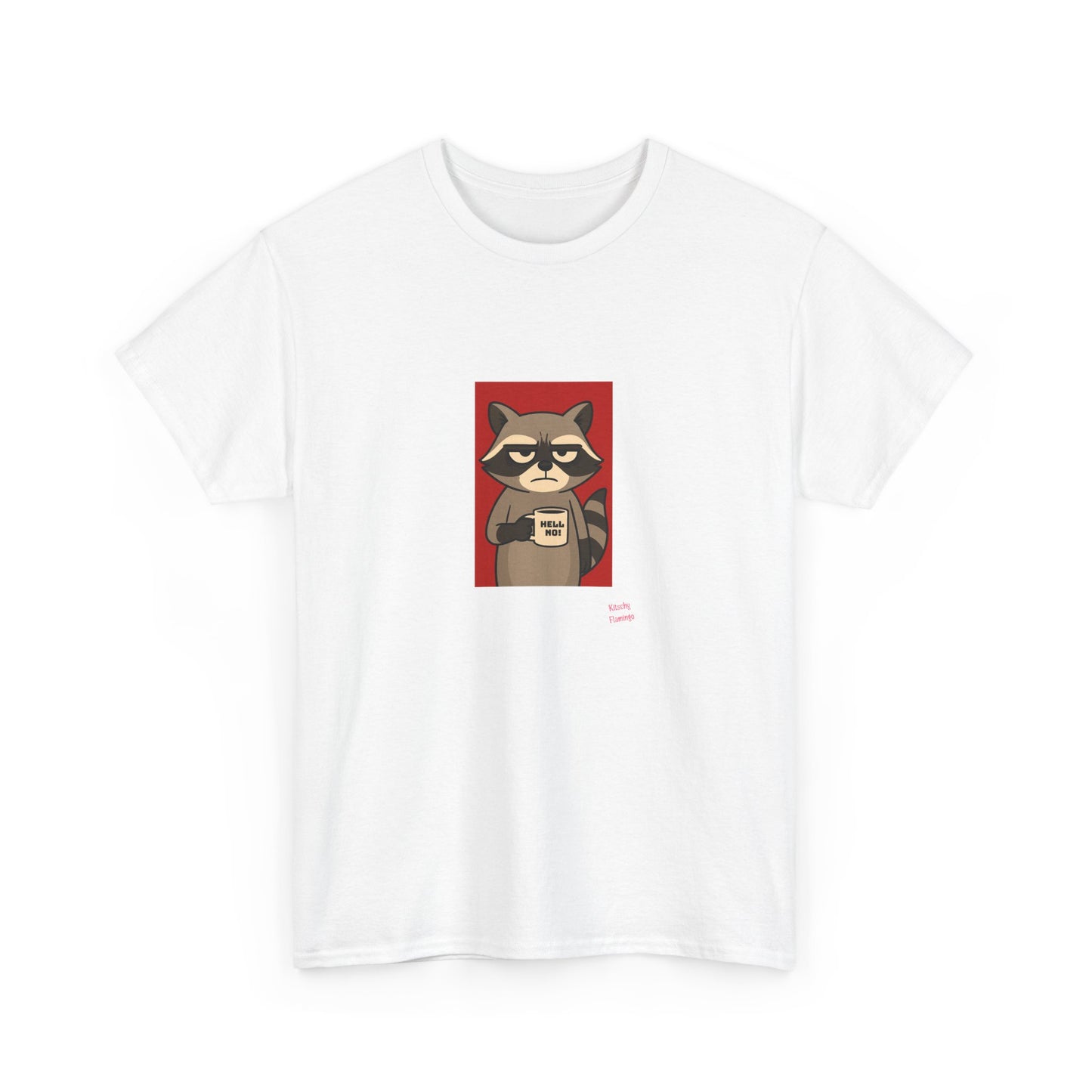 Charming Raccoon Unisex Heavy Cotton Tee, Cute Pet Lover Shirt, Gifts for Animal Lovers, Casual Wear, Birthday Gift Idea