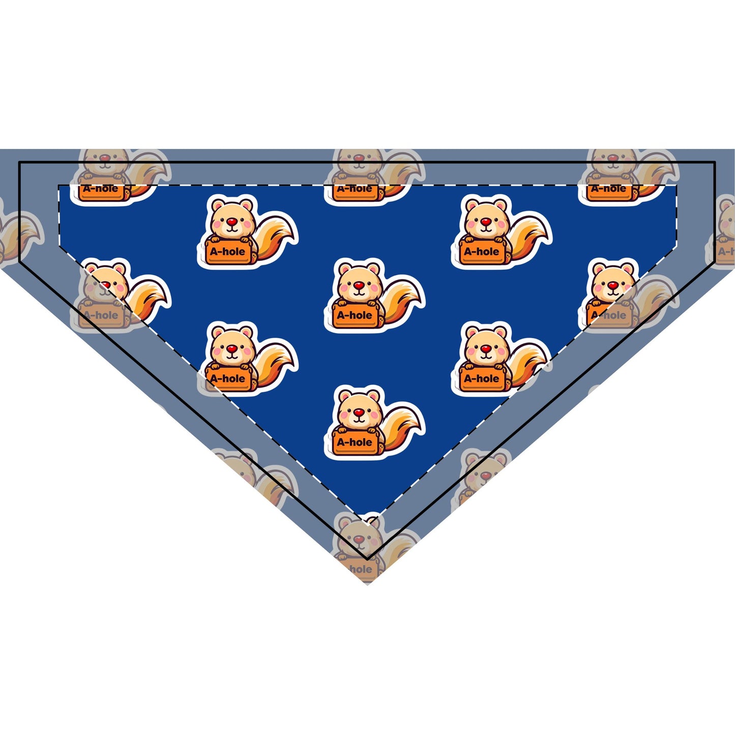 Squirrel "A-Hole" Clip-on Pet Bandana, Funny Pet Accessory, Dog Bandana, Cat Bandana, Pet Fashion, Gift for Pet Lovers