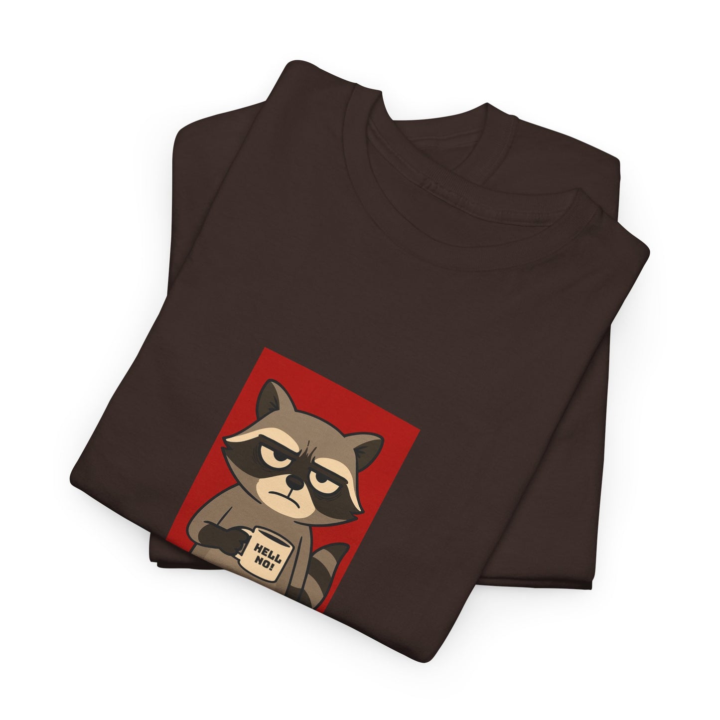 Charming Raccoon Unisex Heavy Cotton Tee, Cute Pet Lover Shirt, Gifts for Animal Lovers, Casual Wear, Birthday Gift Idea