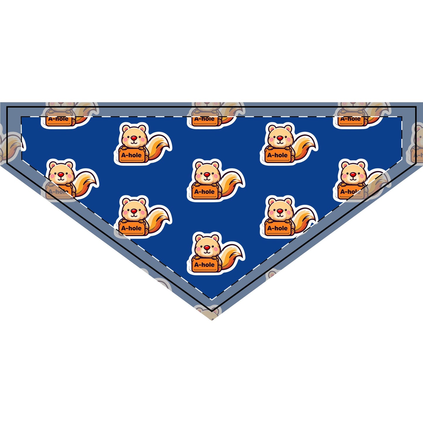 Squirrel "A-Hole" Clip-on Pet Bandana, Funny Pet Accessory, Dog Bandana, Cat Bandana, Pet Fashion, Gift for Pet Lovers