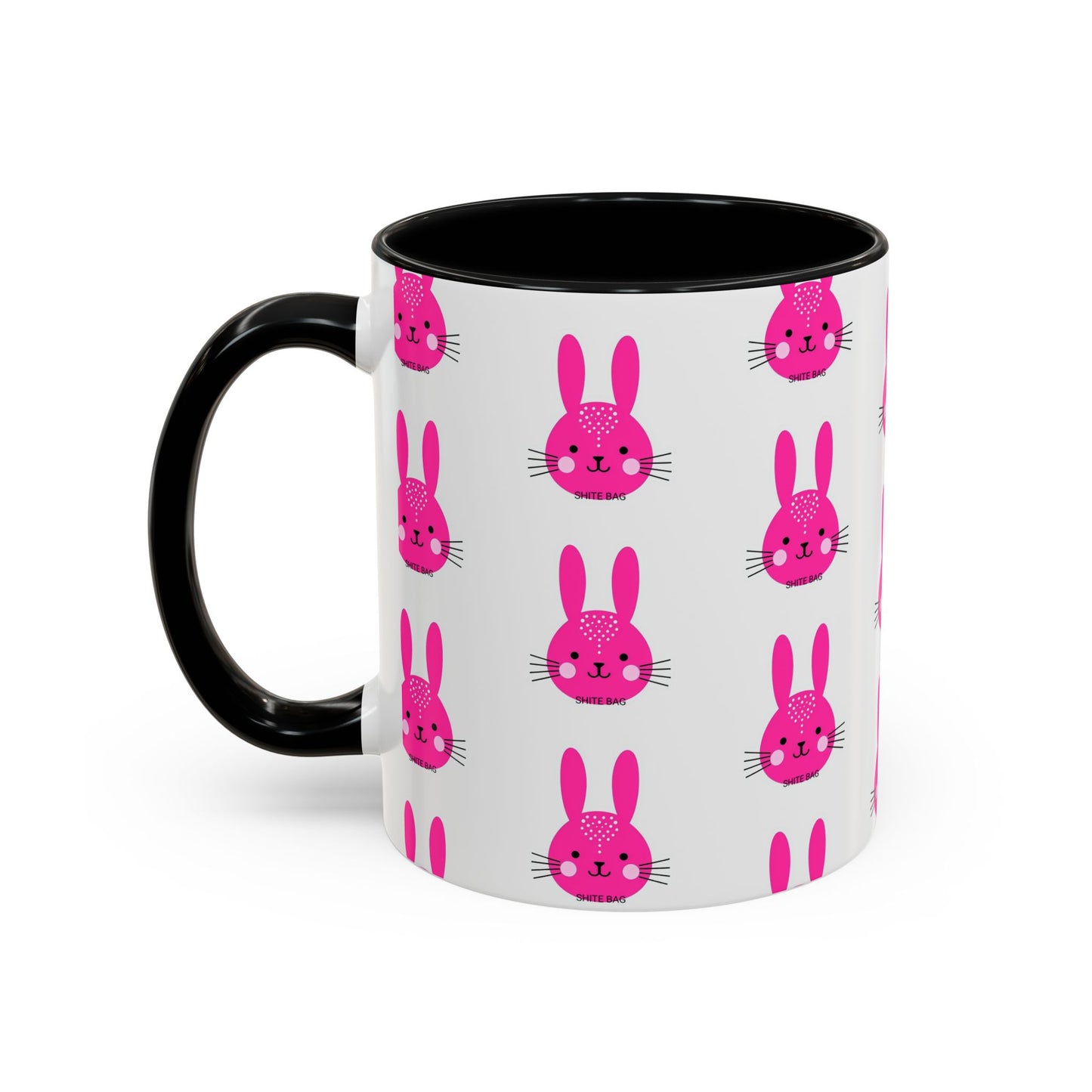 Cute Sweary Bunny Accent Coffee Mug - Fun Kitchen Decor, Coffee Lover's Cup