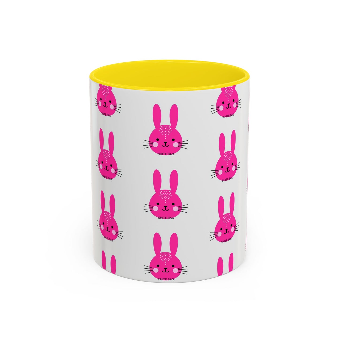 Cute Sweary Bunny Accent Coffee Mug - Fun Kitchen Decor, Coffee Lover's Cup