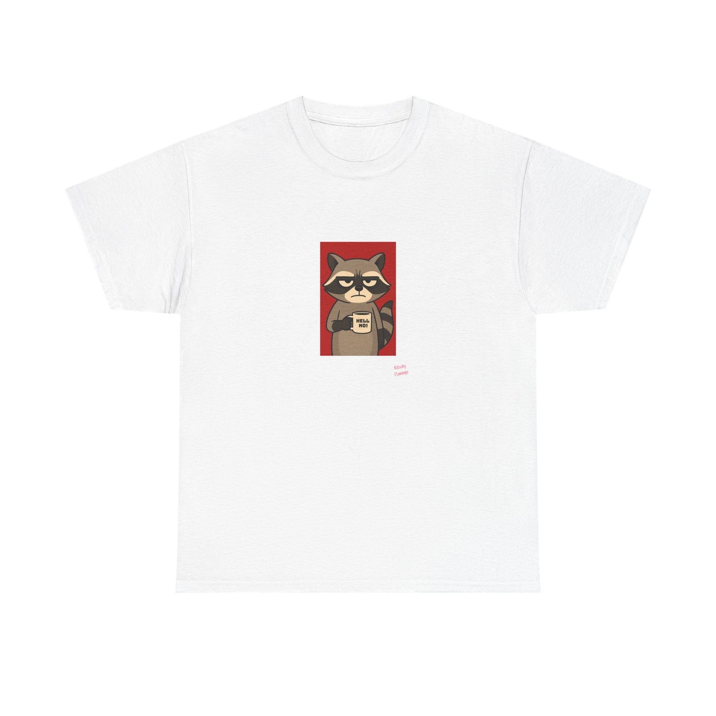 Charming Raccoon Unisex Heavy Cotton Tee, Cute Pet Lover Shirt, Gifts for Animal Lovers, Casual Wear, Birthday Gift Idea