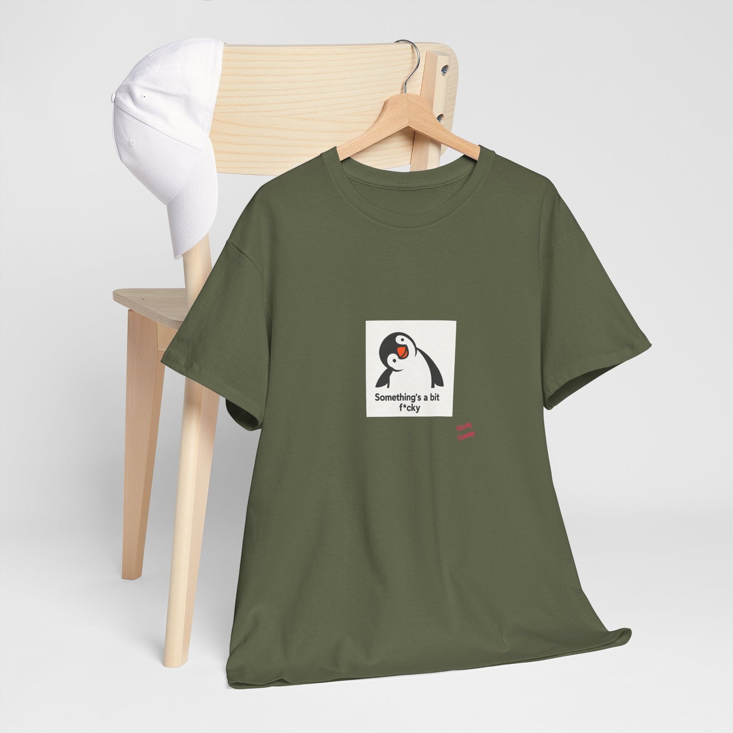 Penguin Graphic Unisex Heavy Cotton Tee | Cute Animal Shirt for Every Day, Animal Lover Gift, Fun Casual Wear, Funny, Humour