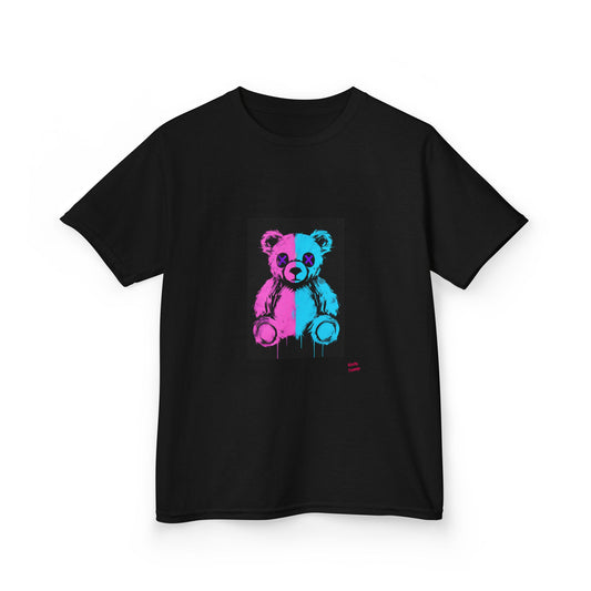 Vibrant Bear Kids Tee, Fun Tshirt for Children or Teens, Birthday Gift, Playful Design, Everyday Wear, Youth Fashion