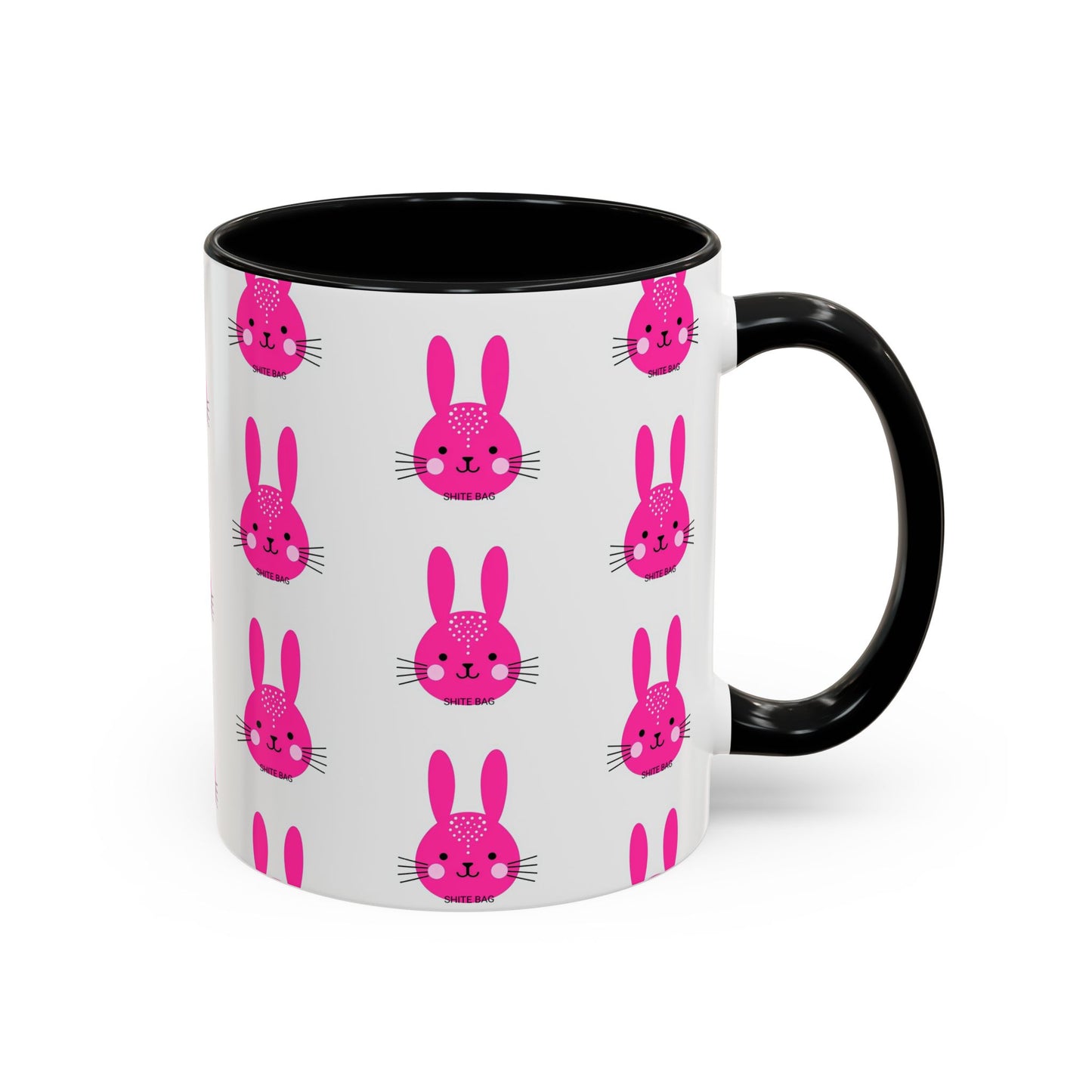 Cute Sweary Bunny Accent Coffee Mug - Fun Kitchen Decor, Coffee Lover's Cup