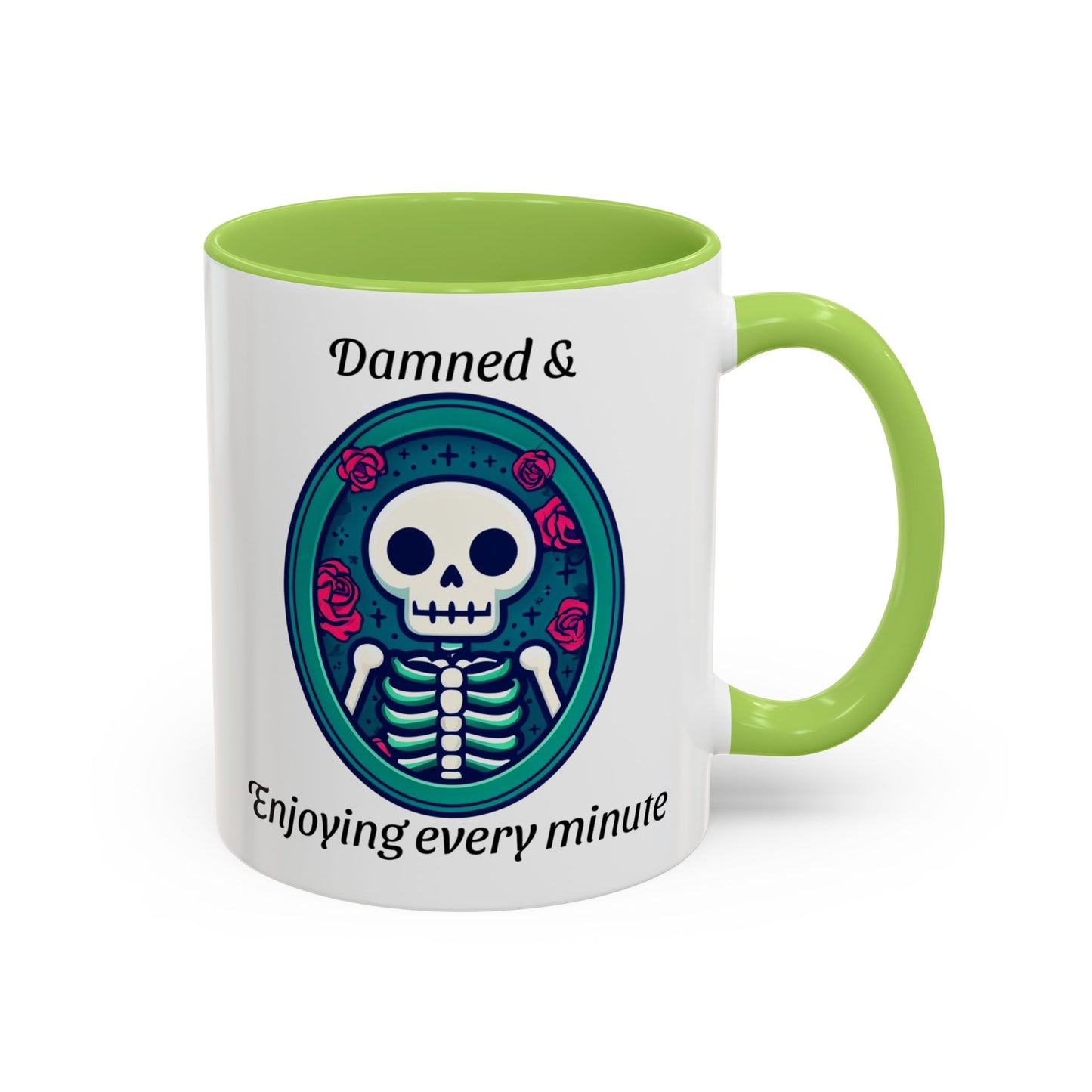 Skeleton Themed Accent Coffee Mug for Halloween Lovers - Perfect Gift for Spooky Season, Unique Mug, Gothic Decor, Coffee Lovers, Gift Idea