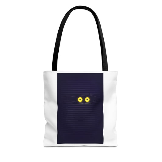 Spooky Eyes Tote Bag, Unique Art Tote, Eco-Friendly Shopping Bag, Stylish Everyday Carryall