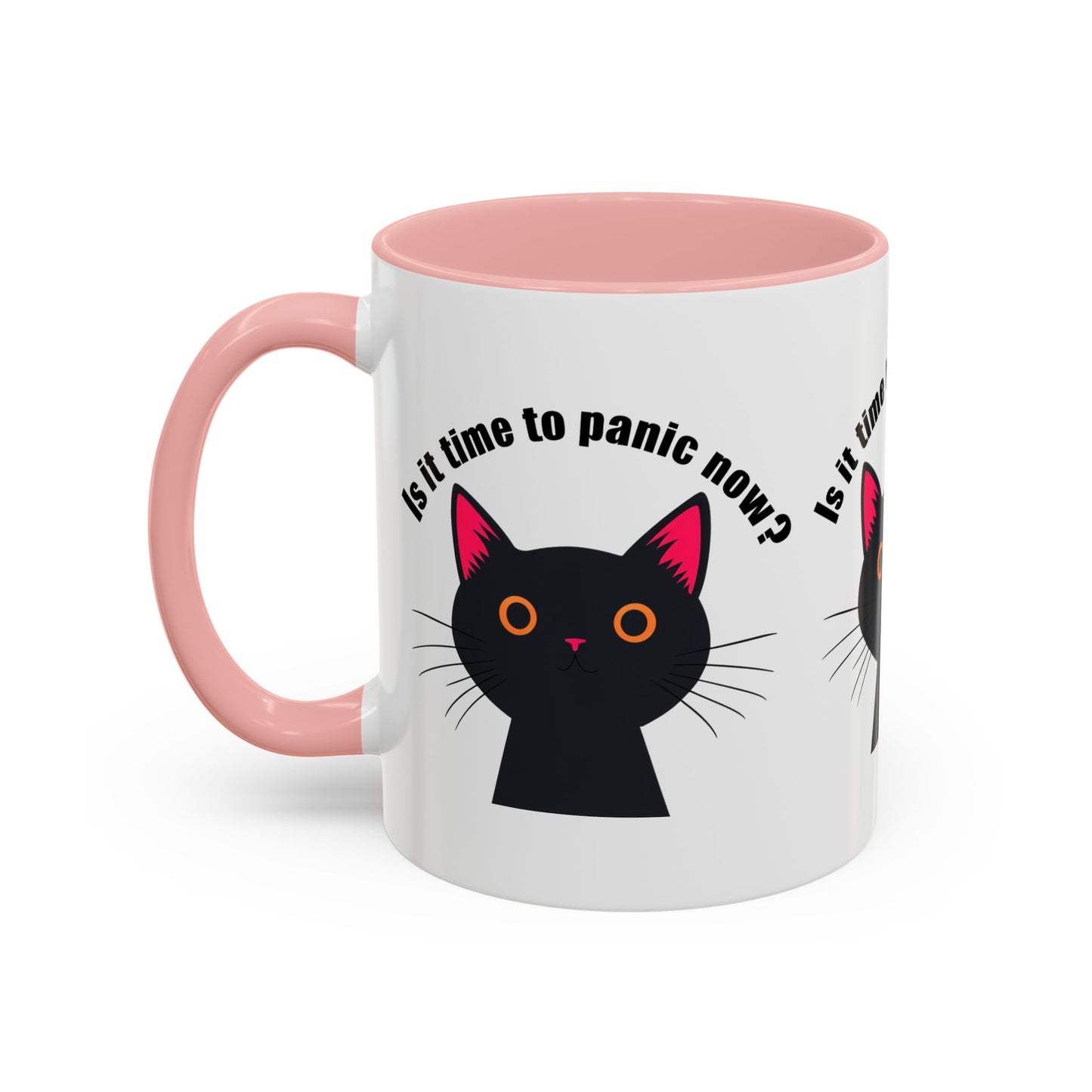 Is It Time to Panic Now? Funny Cat Coffee Mug, Cute Cat Lover Gift, Funny Mug for Cat Owners, Purrfect Gift for Birthdays,