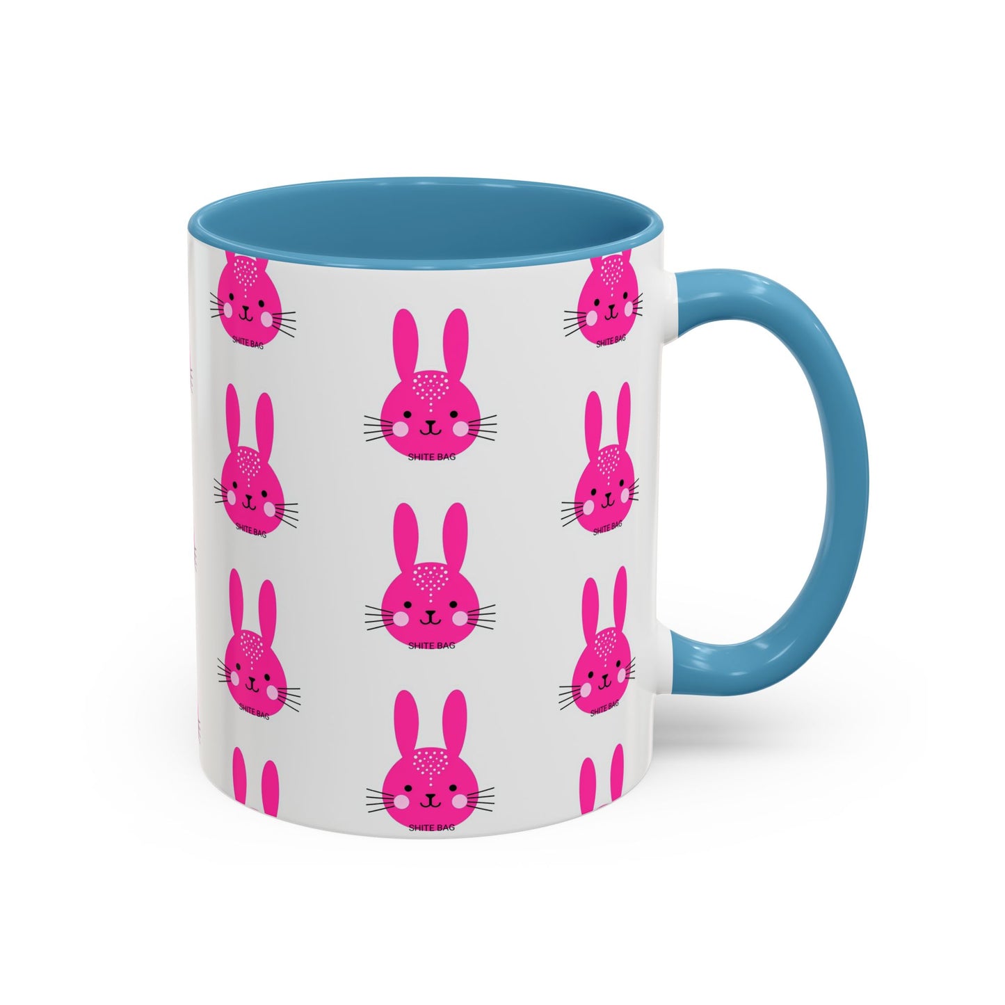 Cute Sweary Bunny Accent Coffee Mug - Fun Kitchen Decor, Coffee Lover's Cup