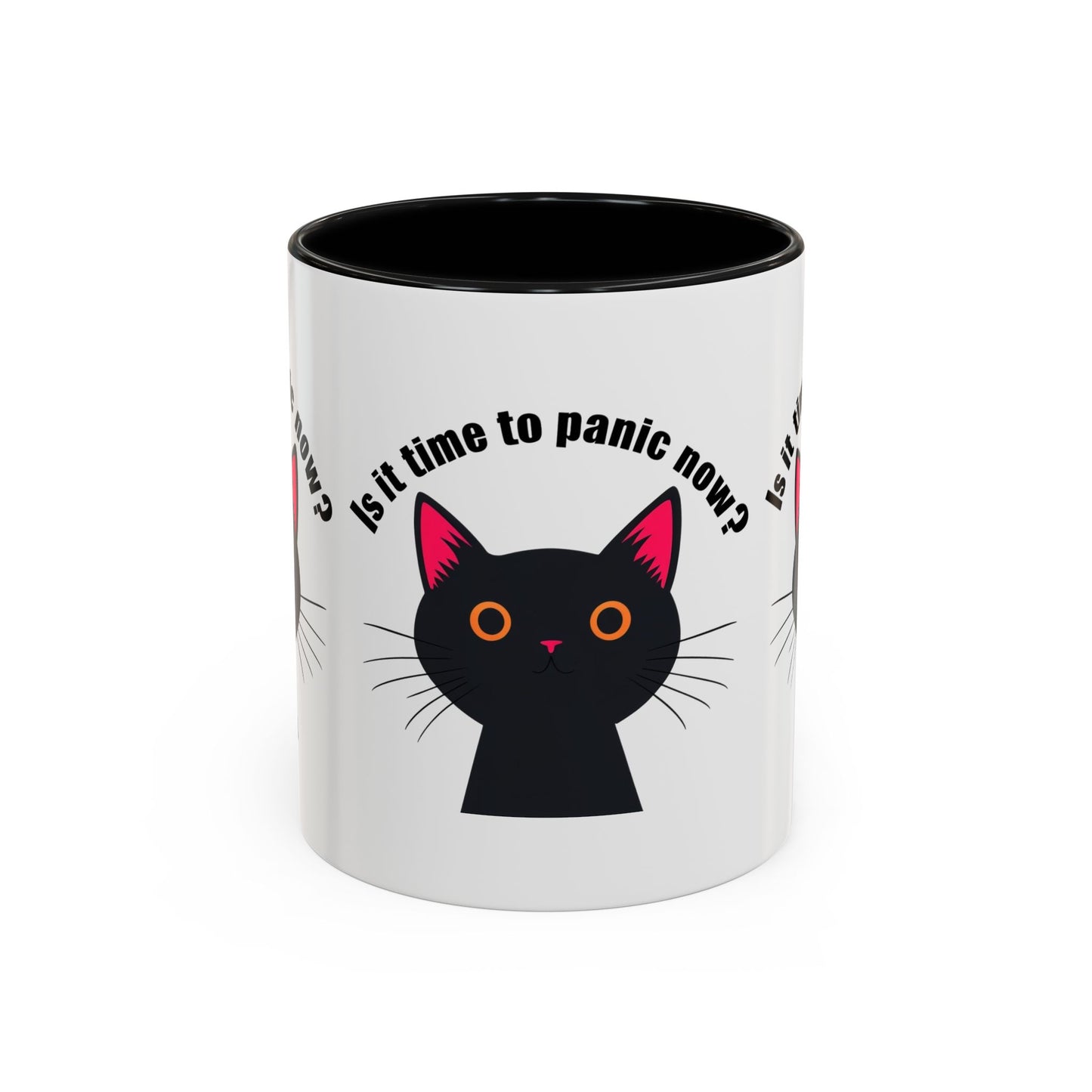 Is It Time to Panic Now? Funny Cat Coffee Mug, Cute Cat Lover Gift, Funny Mug for Cat Owners, Purrfect Gift for Birthdays,