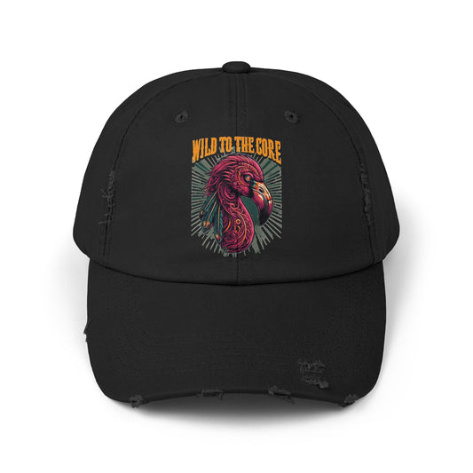 Wild to the Core Distressed Cap | Unisex Hat, Vintage Style, Boho Fashion, Outdoor Gear, Festival Accessory