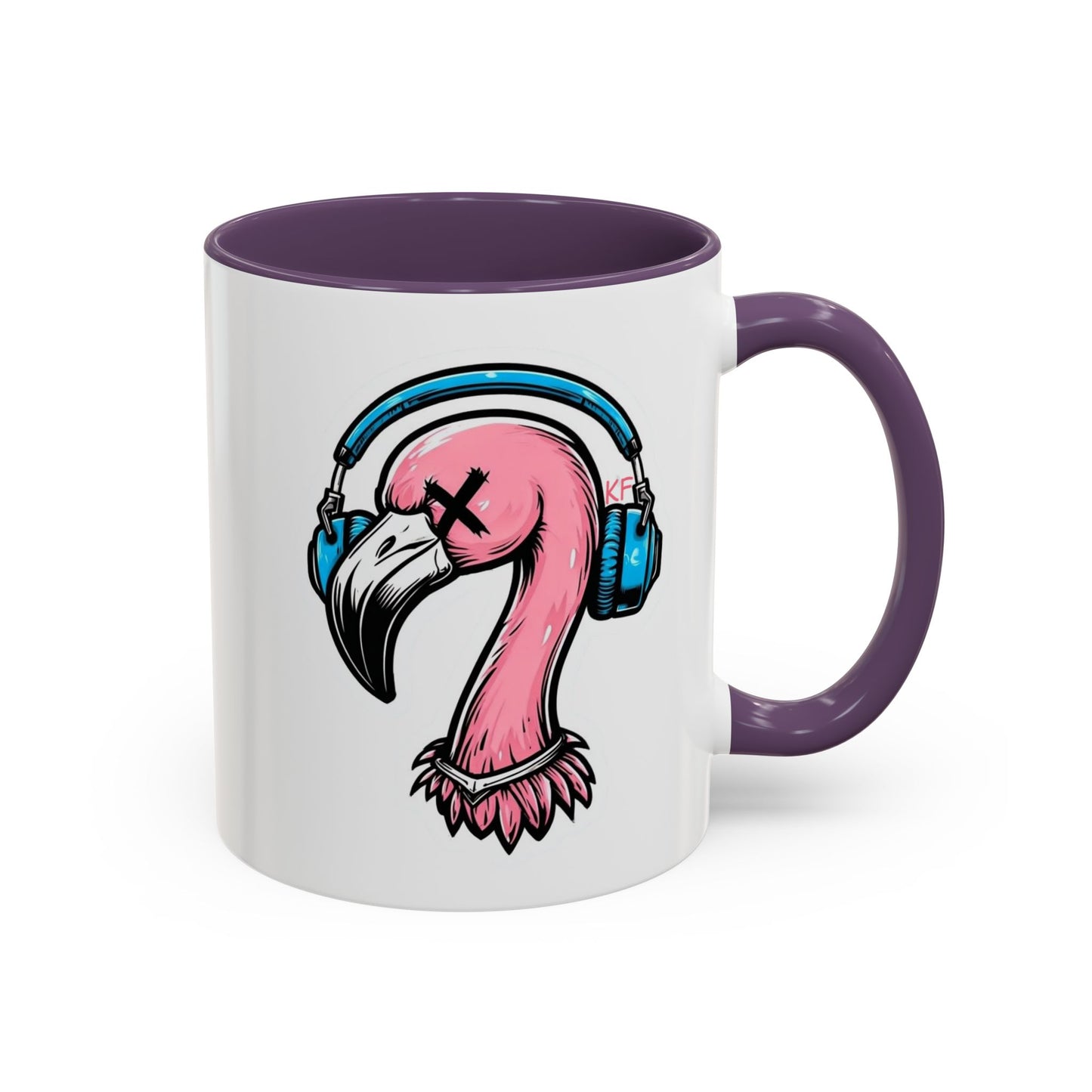 Vibrant Kitschy Flamingo Coffee Mug, Fun Gift for Music Lovers, Stylish Tea Mug, Tropical Drinkware, Unique Housewarming Present