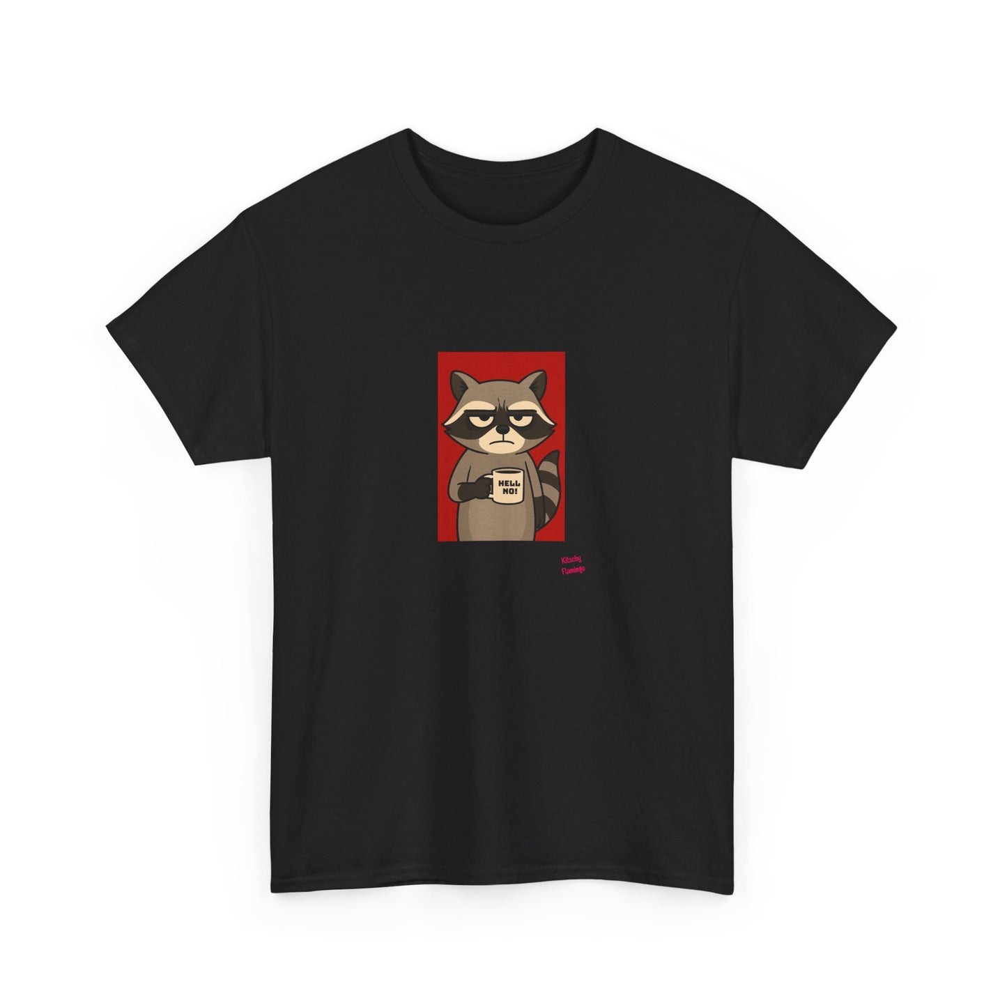 Charming Raccoon Unisex Heavy Cotton Tee, Cute Pet Lover Shirt, Gifts for Animal Lovers, Casual Wear, Birthday Gift Idea