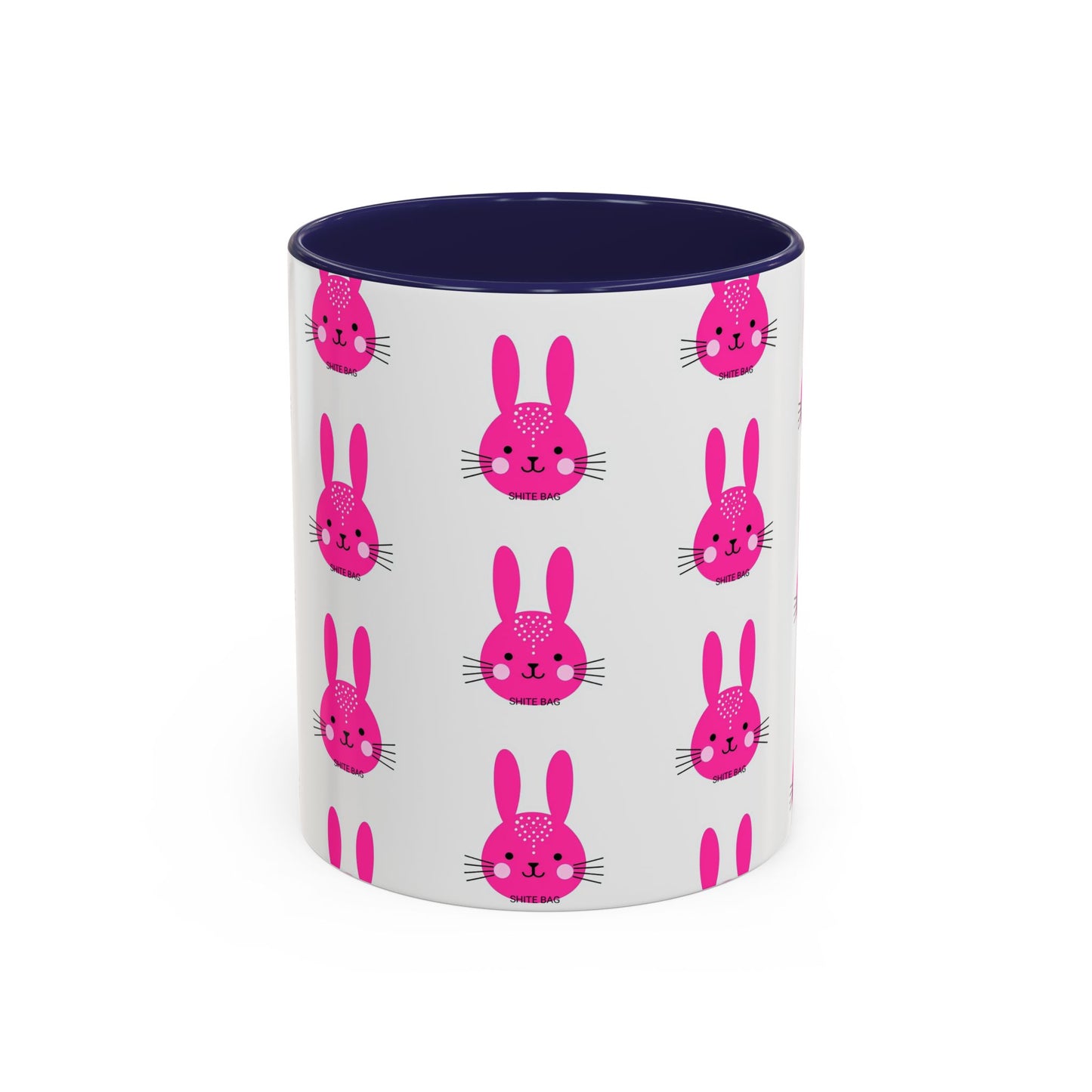 Cute Sweary Bunny Accent Coffee Mug - Fun Kitchen Decor, Coffee Lover's Cup
