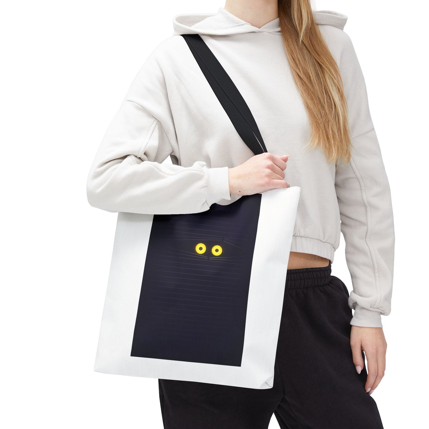 Spooky Eyes Tote Bag, Unique Art Tote, Eco-Friendly Shopping Bag, Stylish Everyday Carryall