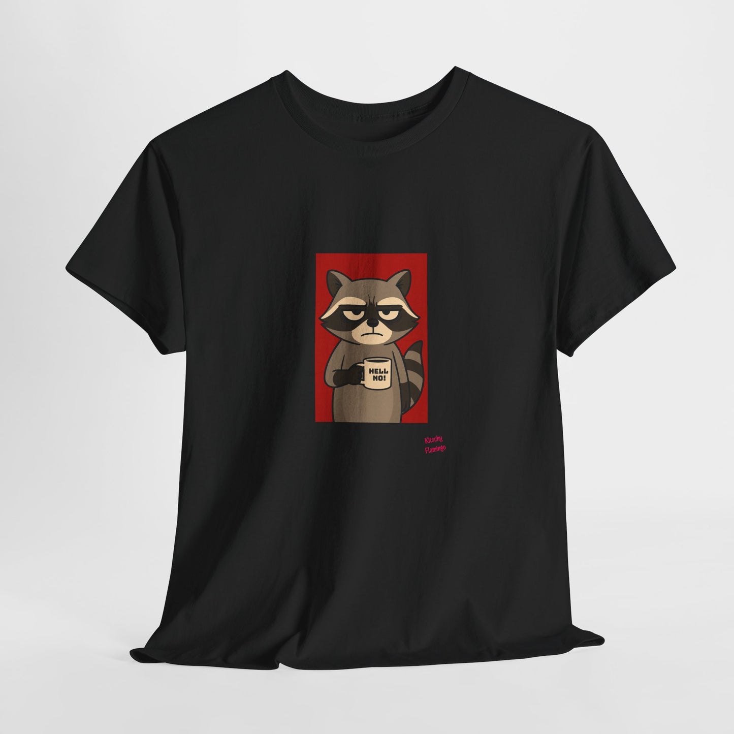 Charming Raccoon Unisex Heavy Cotton Tee, Cute Pet Lover Shirt, Gifts for Animal Lovers, Casual Wear, Birthday Gift Idea