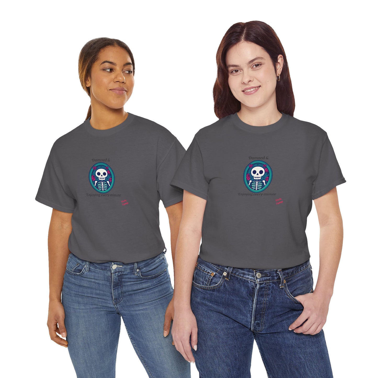 Skeleton Vibes Unisex Heavy Cotton Tee - Perfect for Halloween, Casual Wear, Gifts, Parties, and Trendy Outfits