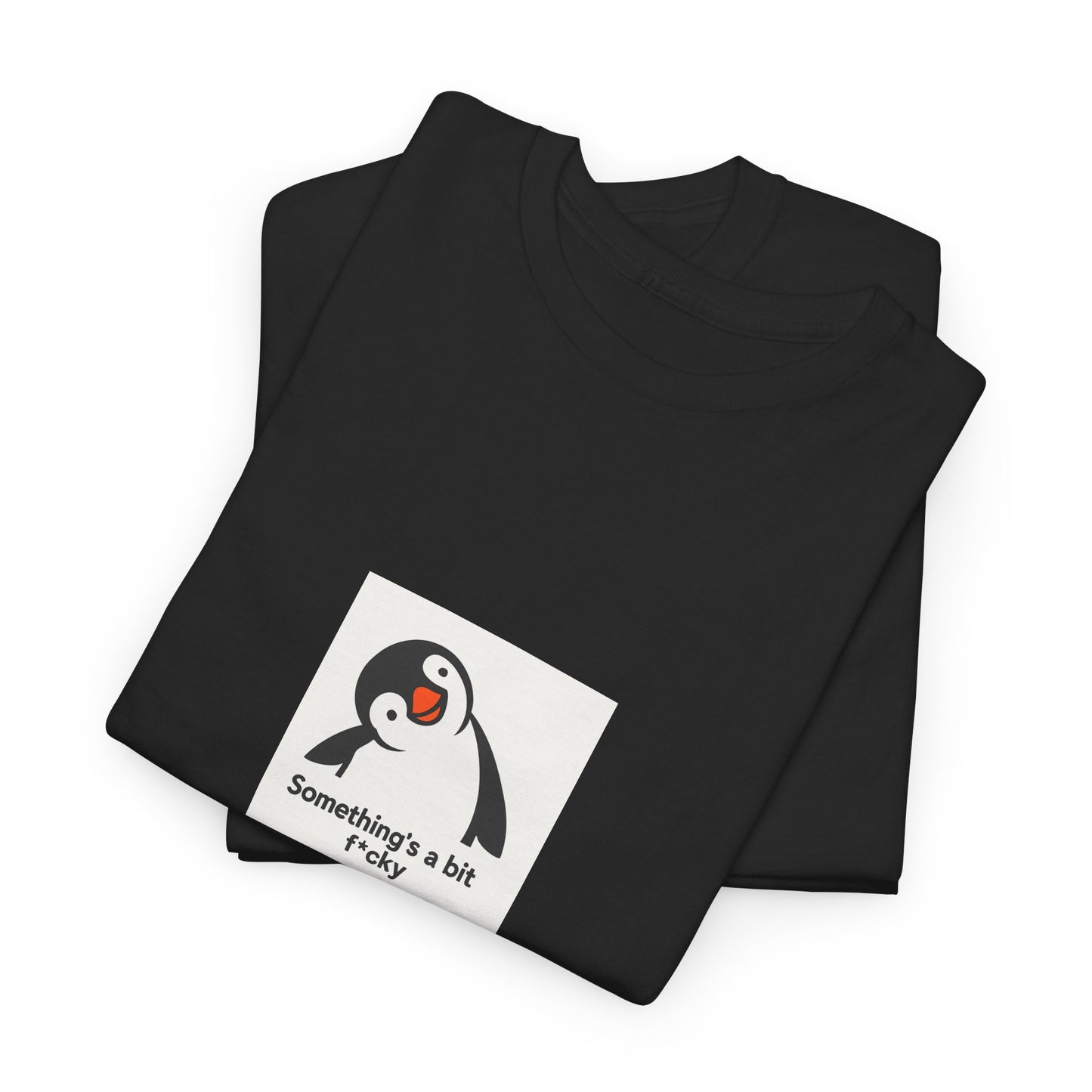 Penguin Graphic Unisex Heavy Cotton Tee | Cute Animal Shirt for Every Day, Animal Lover Gift, Fun Casual Wear, Funny, Humour
