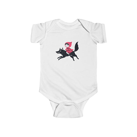 Whimsical Baby Bodysuit with Little Red Riding Hood and Wolf Design - Perfect for Playtime, Baby Showers, Birthdays, Everyday Wear, [...]