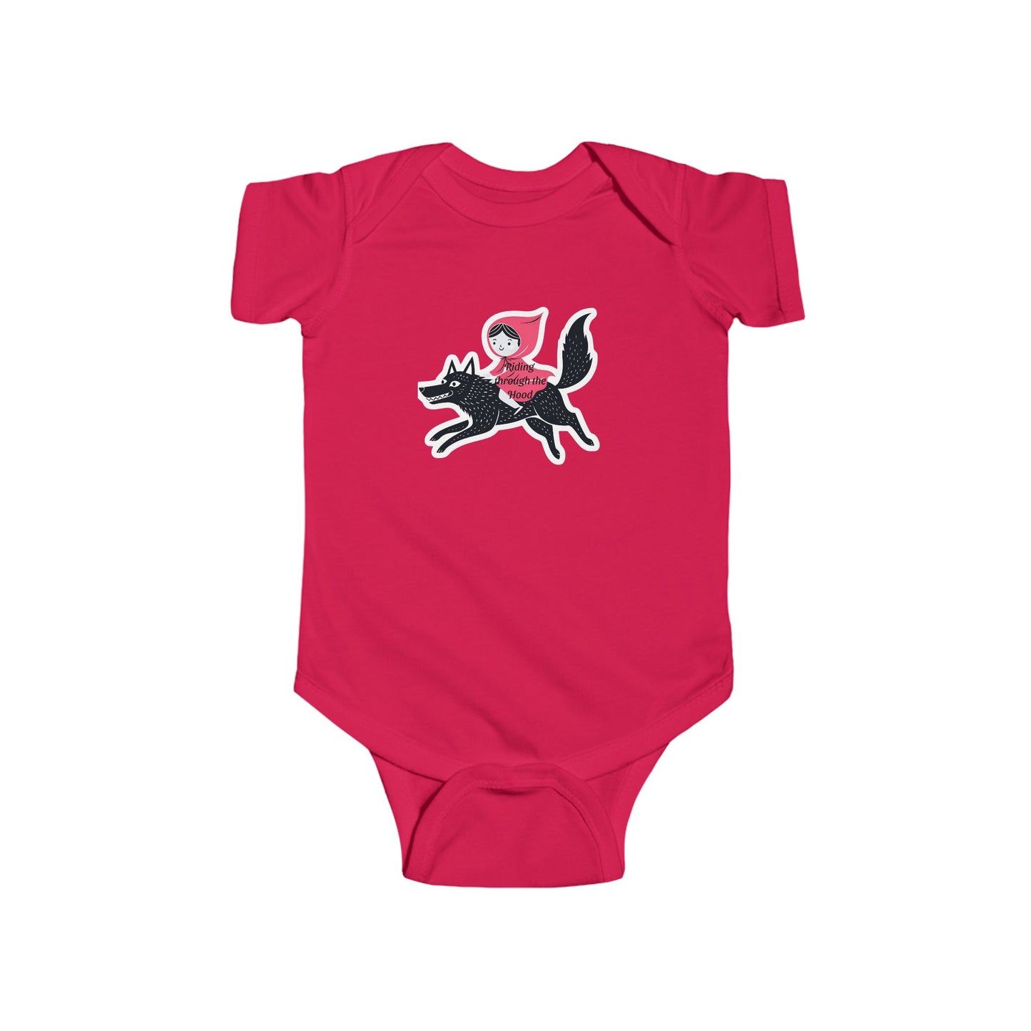 Whimsical Baby Bodysuit with Little Red Riding Hood and Wolf Design - Perfect for Playtime, Baby Showers, Birthdays, Everyday Wear, [...]