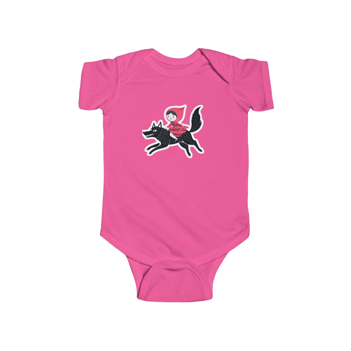 Whimsical Baby Bodysuit with Little Red Riding Hood and Wolf Design - Perfect for Playtime, Baby Showers, Birthdays, Everyday Wear, [...]