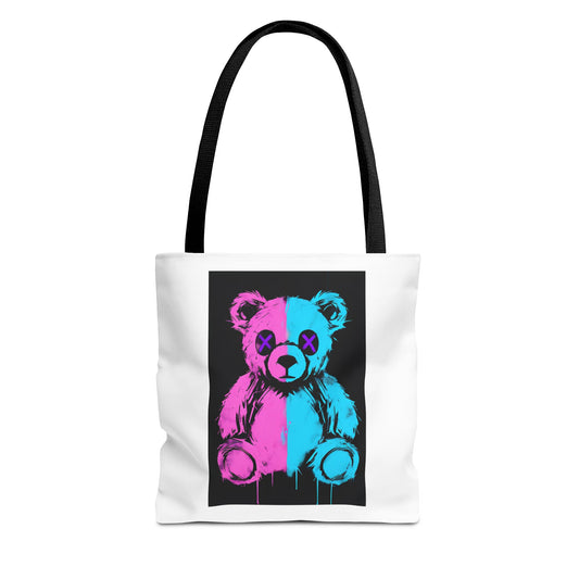 Vibrant Graphic Bear Tote Bag for Trendy Style, Eco-Friendly Shopping, Art Lovers' Gift, Fashion Statement, Everyday Use