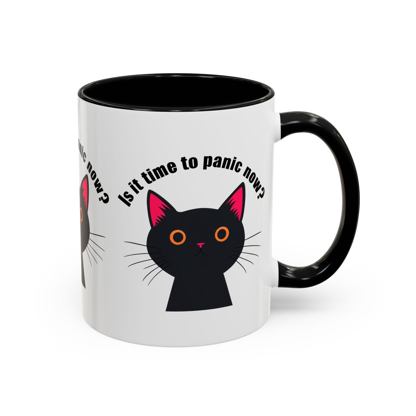 Is It Time to Panic Now? Funny Cat Coffee Mug, Cute Cat Lover Gift, Funny Mug for Cat Owners, Purrfect Gift for Birthdays,