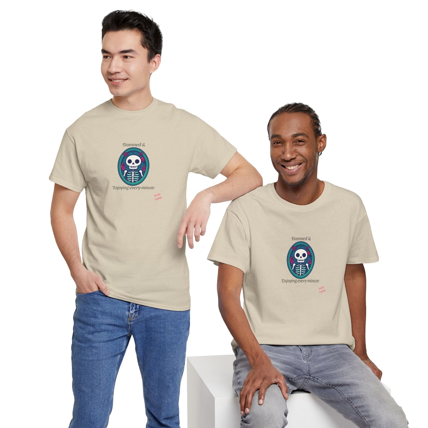 Skeleton Vibes Unisex Heavy Cotton Tee - Perfect for Halloween, Casual Wear, Gifts, Parties, and Trendy Outfits