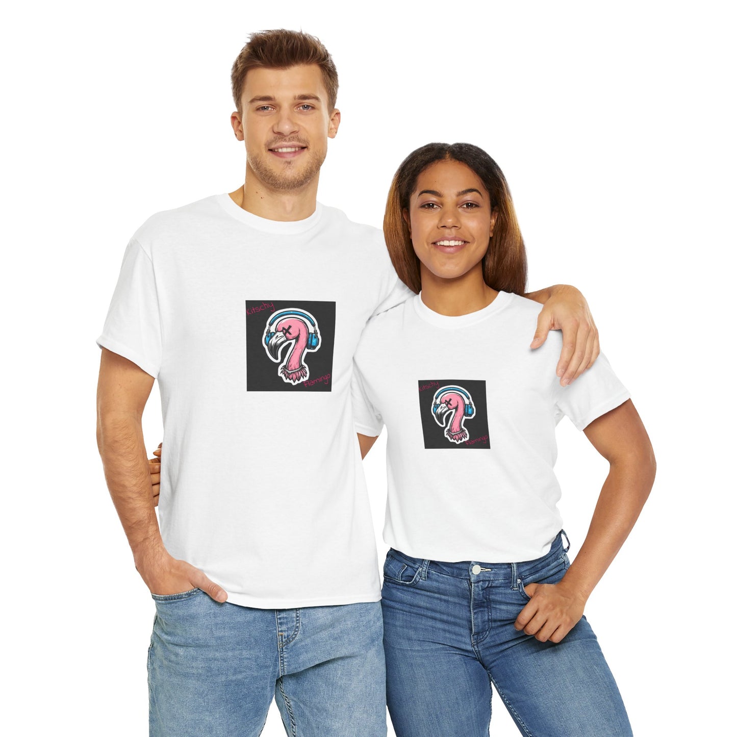 Kitschy Flamingo Tee, Fun T-Shirt for Beach Lovers, Summer Vibe Shirt, Unique Gift for Her, Gift for Him, Streetwear