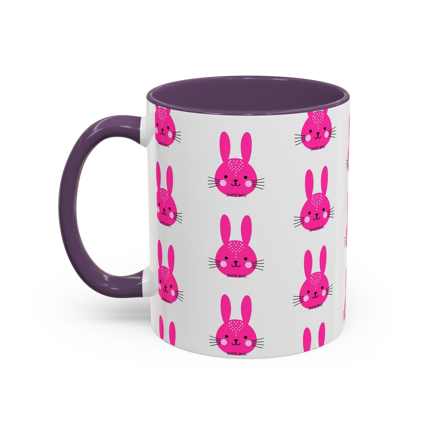 Cute Sweary Bunny Accent Coffee Mug - Fun Kitchen Decor, Coffee Lover's Cup