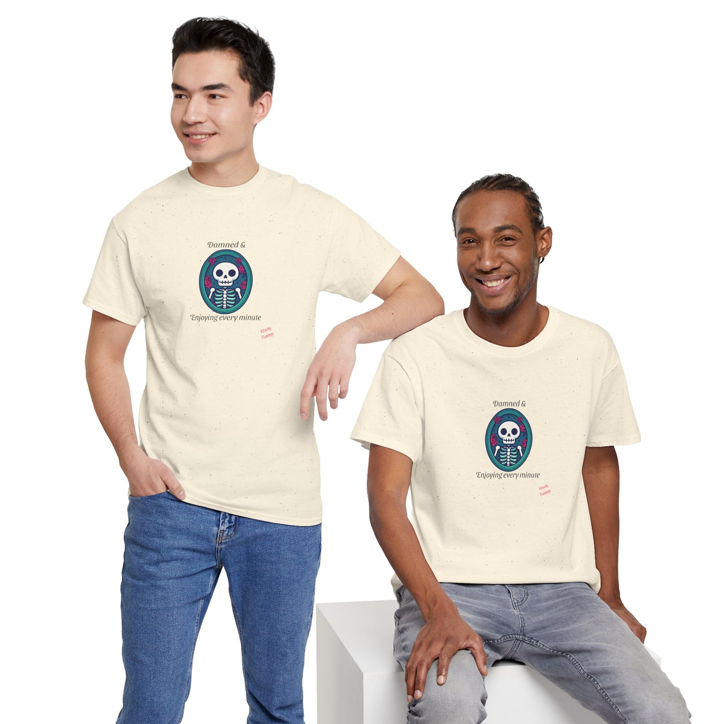 Skeleton Vibes Unisex Heavy Cotton Tee - Perfect for Halloween, Casual Wear, Gifts, Parties, and Trendy Outfits