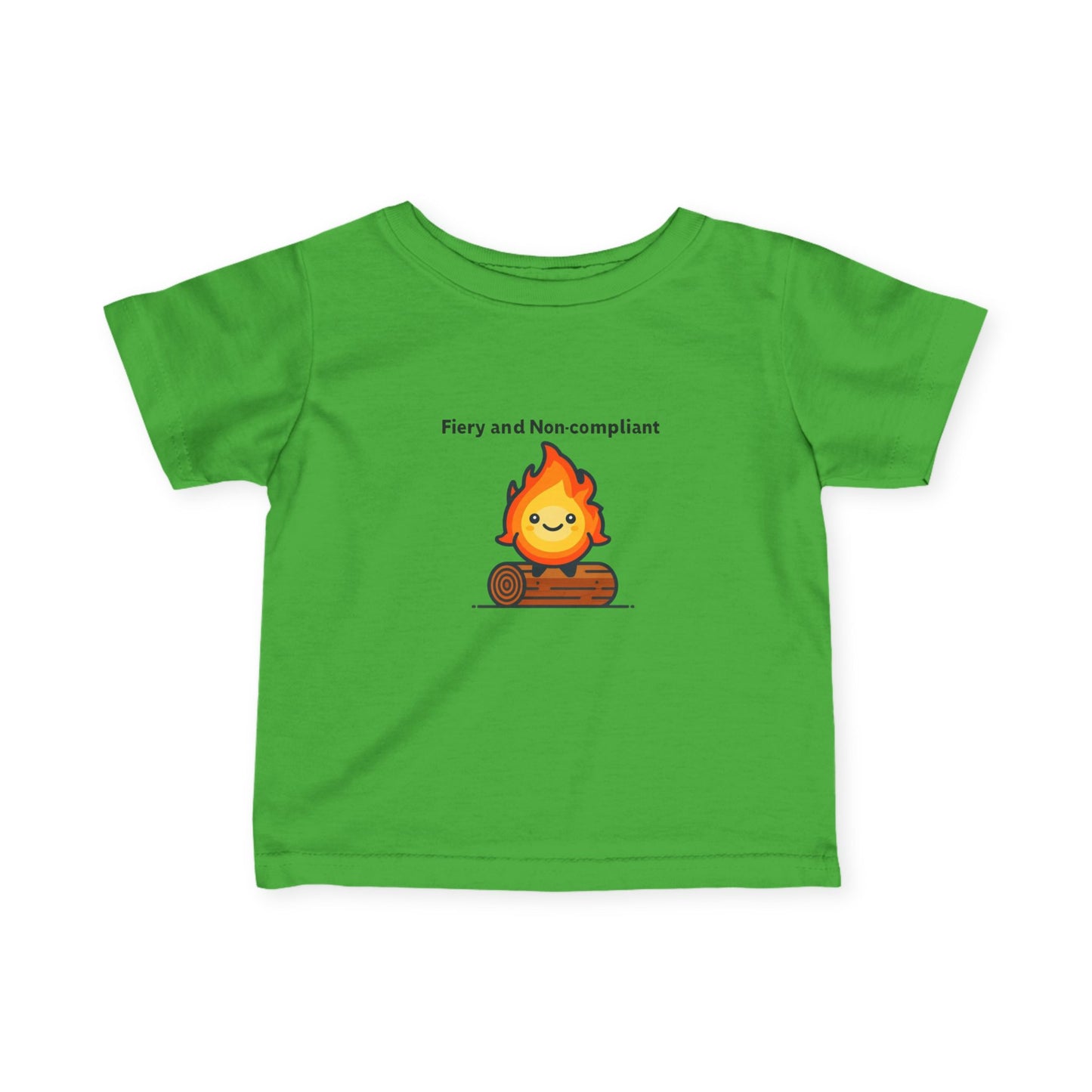 Infant Fine Jersey Tee with Fiery Character Design for Playful Kids, Fun Baby Gift, Cute Toddler Shirt, Kids' Party Wear