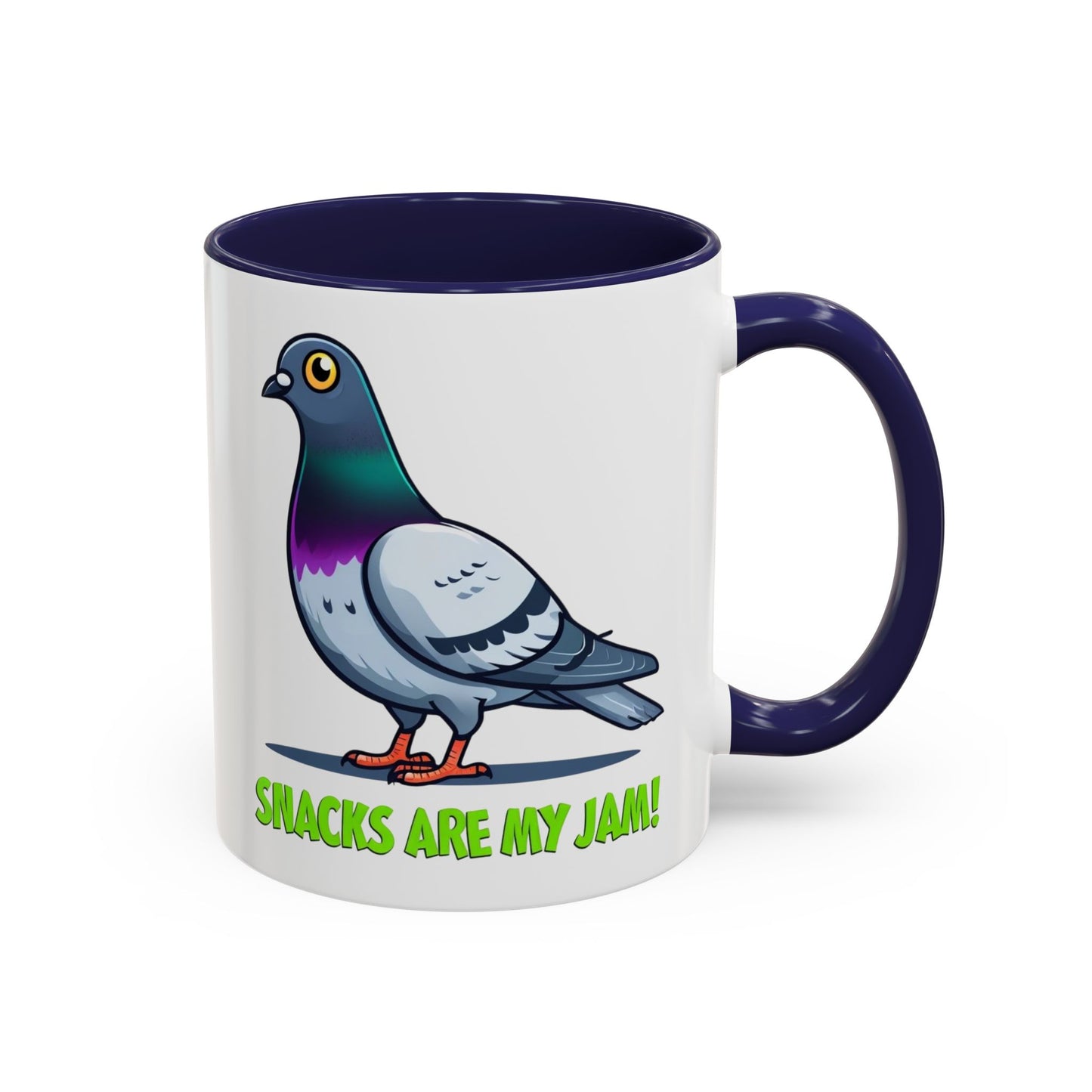 Funny Pigeon Coffee Mug, Unique Gift for Bird Lovers, Office Mug, Snack Lovers, Cute Animal Mug