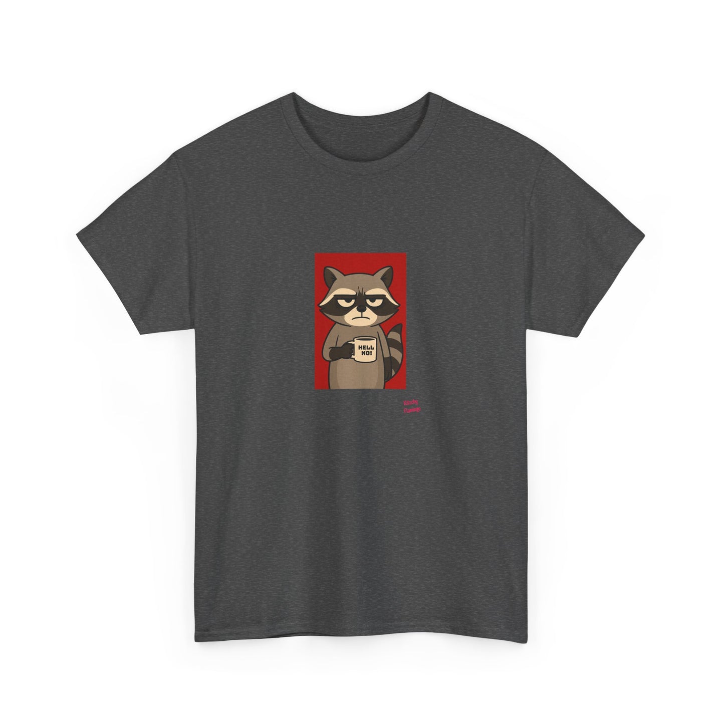 Charming Raccoon Unisex Heavy Cotton Tee, Cute Pet Lover Shirt, Gifts for Animal Lovers, Casual Wear, Birthday Gift Idea